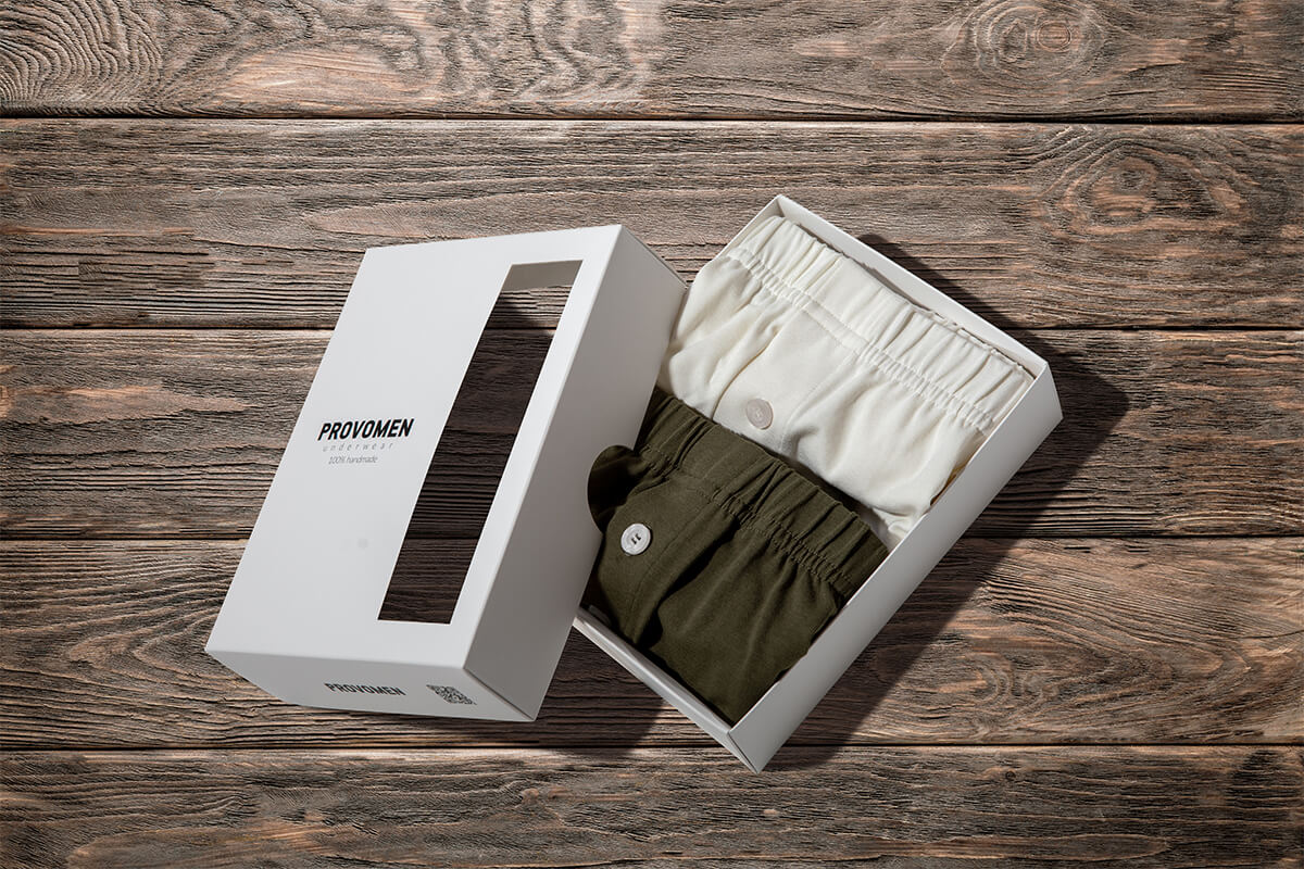 Boxers (White & Sage) - official online store of men's underwear